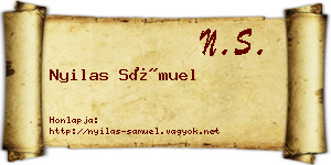 Nyilas Sámuel névjegykártya